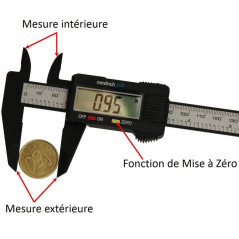 Pied à coulisse digital affichage LCD 150 mm numérique 