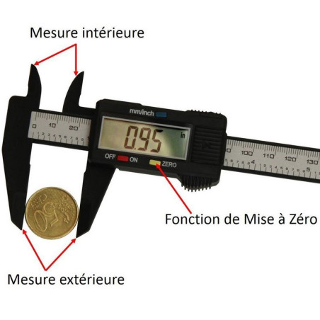 Pied à coulisse digital affichage LCD 150 mm numérique