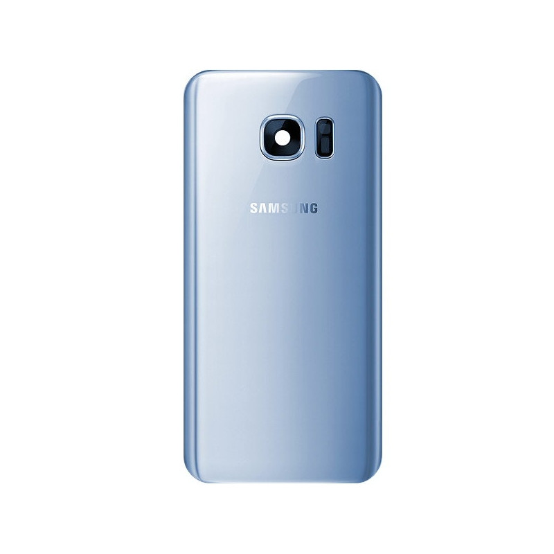 Galaxy S7 Edge SM-G935F : Vitre arrière Bleu Corail cache batterie officiel Samsung