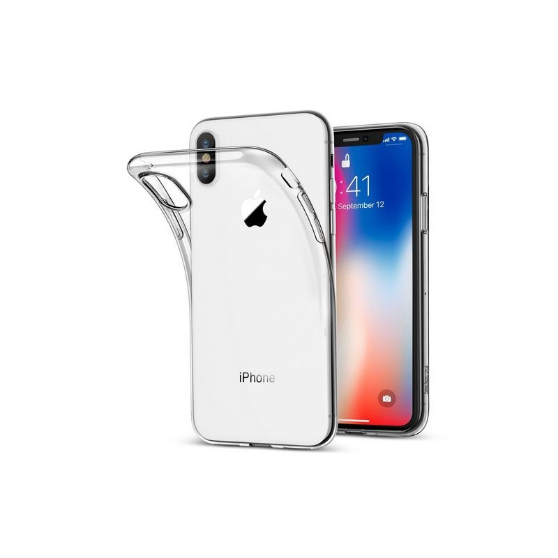 iPhone X, XS : Coque silicone gel transparente souple