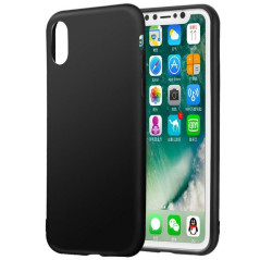 iPhone X : Coque silicone gel noire souple