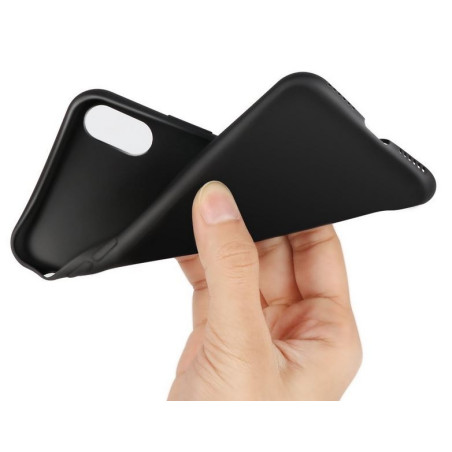 iPhone X, XS : Coque silicone gel Noire souple