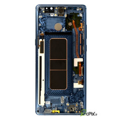 Vue arrière de l'écran et du châssis officiel Samsung Galaxy Note8 (SM-N950F) : couleur bleu roi