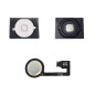 iPhone 4S : Lot Bouton home blanc + Spacer adhésif + Nappe home - pièce détachée