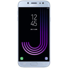 Galaxy J7 2017 (SM-J730F) : Ecran Bleu argent + vitre tactile. Officiel Samsung