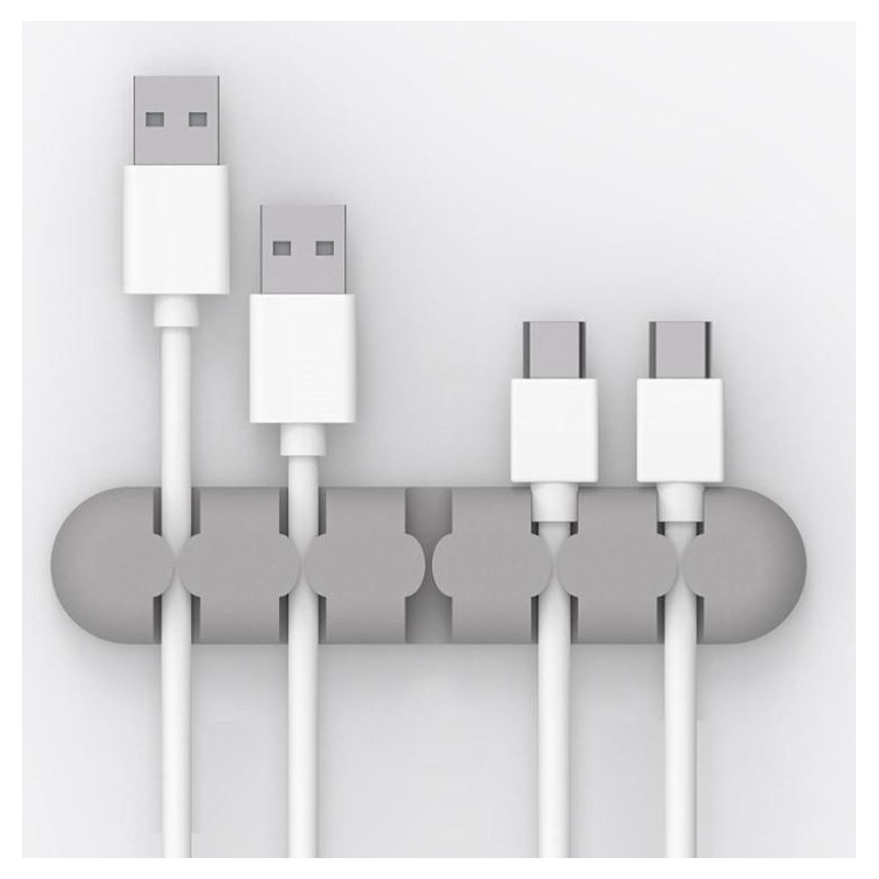 Support adhésif porte range câbles USB