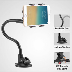 SUPPORT VOITURE DOUBLE PINCES pour Smartphone - angle paysage