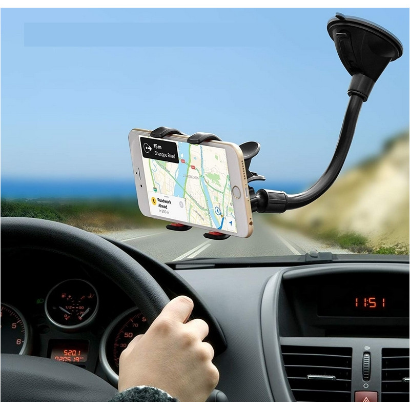 Support voiture double pinces, universel smartphones