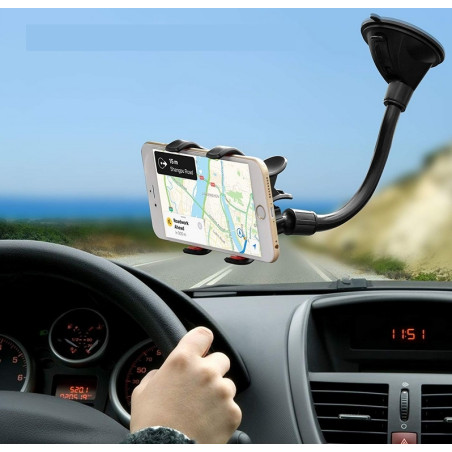 SUPPORT VOITURE DOUBLE PINCES pour Smartphone - angle paysage