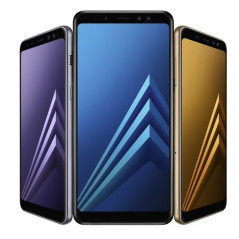 Vitre écran Galaxy A8+ 2018 SM-A730F noir. Pièce Samsung GH97-21534A 