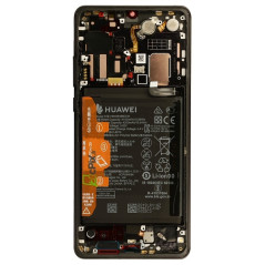 Vitre écran P30 Pro Noir d'origine Huawei, pièce rechange 02352PBT