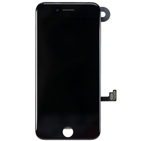 iPhone 8 : Complet vitre écran Premium Noir (LCD + Vitre tactile + Caméra avant + Ecouteur assemblés)