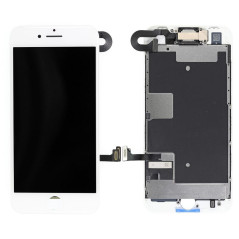 Dalle avant iPhone 8 blanc pré-assemblé, vitre + haut parleur + lcd