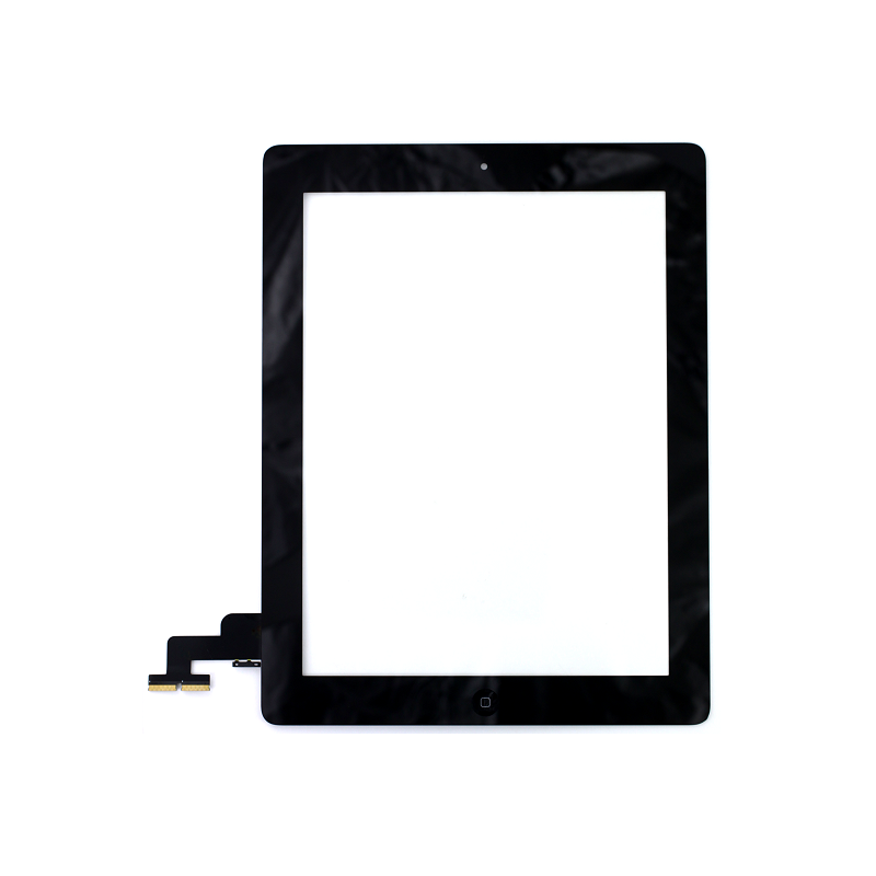 iPad 2 : Complet : Vitre tactile noire avec bouton home