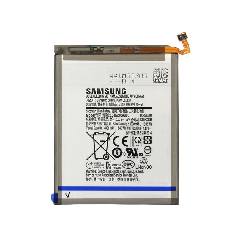 Galaxy A20 (A205), A30 (A305), A30s (A307), A50 (A505), A50s (A507) : Batterie Originale Samsung Galaxy A20 (A205), A30 (A305), A30s (A307), A50 (A505), A50s (A507) : Batterie Originale Samsung