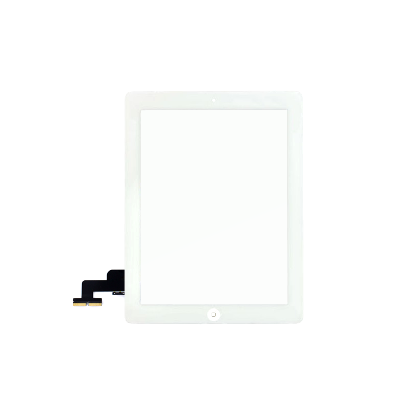 iPad 2 : complet : Vitre tactile blanche avec bouton home, adhésifs