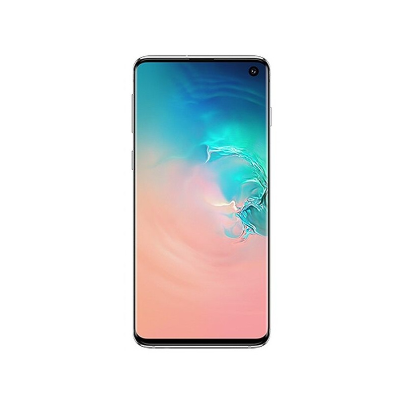 Galaxy S10 (G973) Blanc Prisme : Vitre tactile écran Amoled châssis. Officiel Samsung