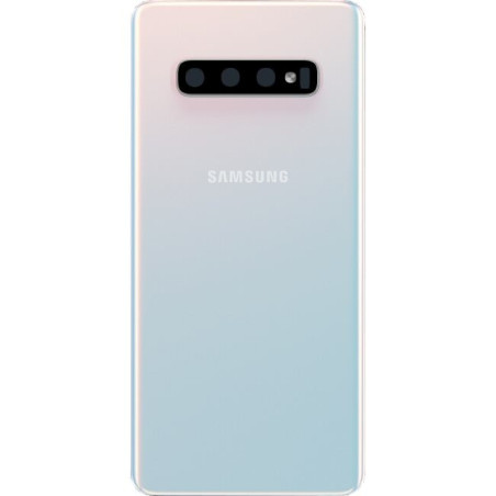 Capot arrière Galaxy S10+ blanc prisme, pièce détachée GH82-18406F 