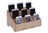 Casier de rangement en bois pour smartphones