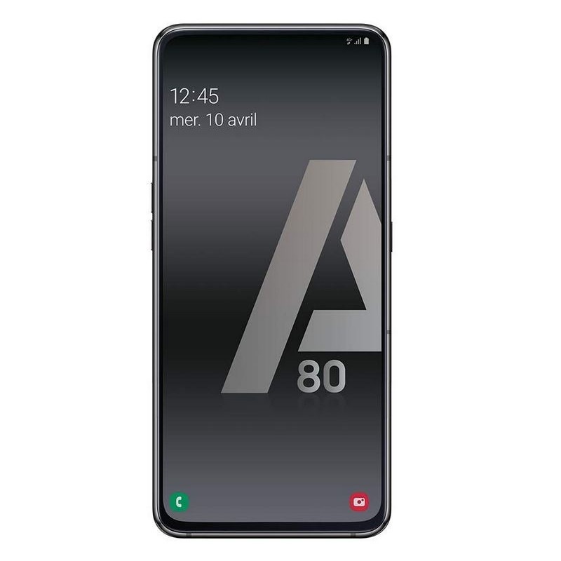 Galaxy A80 (A805) Noir : Vitre tactile écran Super Amoled + Châssis. Officiel Samsung