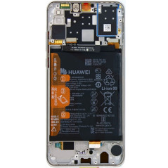 P30 Lite : Vitre écran + Batterie & Châssis Argent. Officiel Huawei