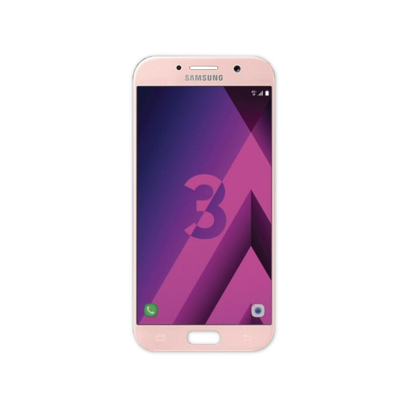 Galaxy A3 (2017) SM-A320F : Vitre Ecran complet Rose - Officiel Samsung