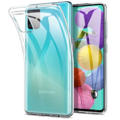 Vente coque Galaxy A51 transparente, protection en TPU silicone 