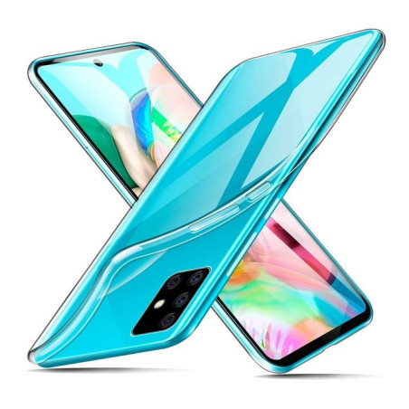 Vente coque Galaxy A71 transparente, protection en TPU silicone 