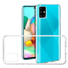 Vente coque Galaxy A71 transparente, protection en TPU silicone 