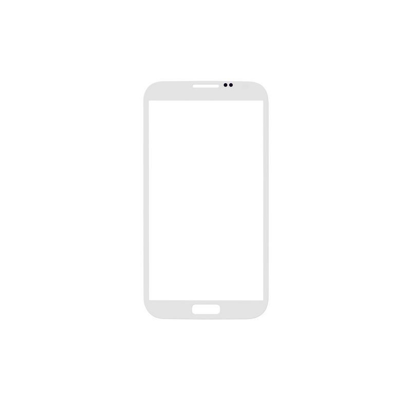 Galaxy Note 2 : vitre blanche pour N7100 ou 4G N7105 sans logo - pièce détachée 