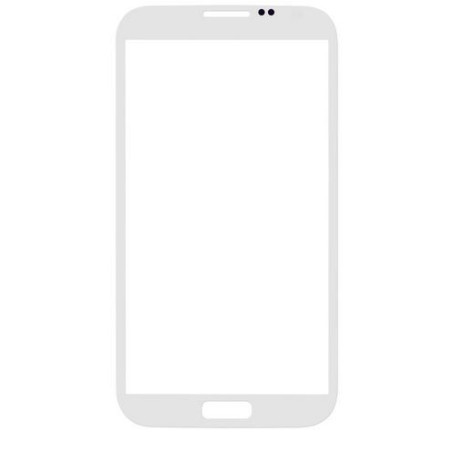  Galaxy Note 2 : vitre blanche pour N7100 ou 4G N7105 sans logo - pièce détachée 