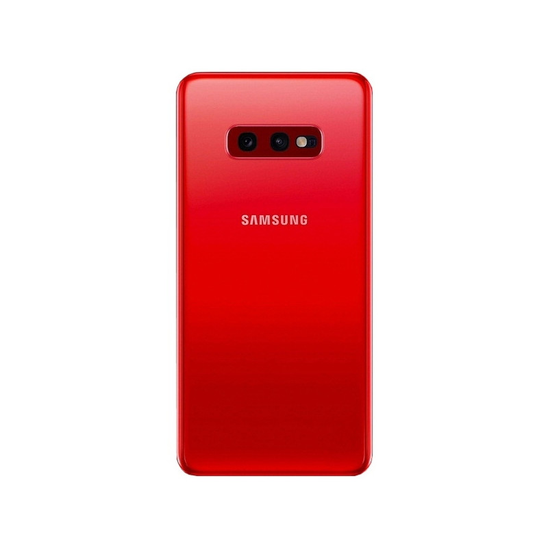 Galaxy S10e (SM-G970F) : Vitre arrière Rouge Cardinal. Officiel Samsung