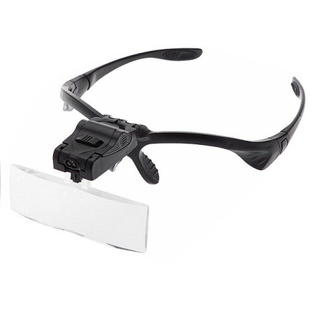 Lunettes loupe 5 lentilles interchangeables à LED