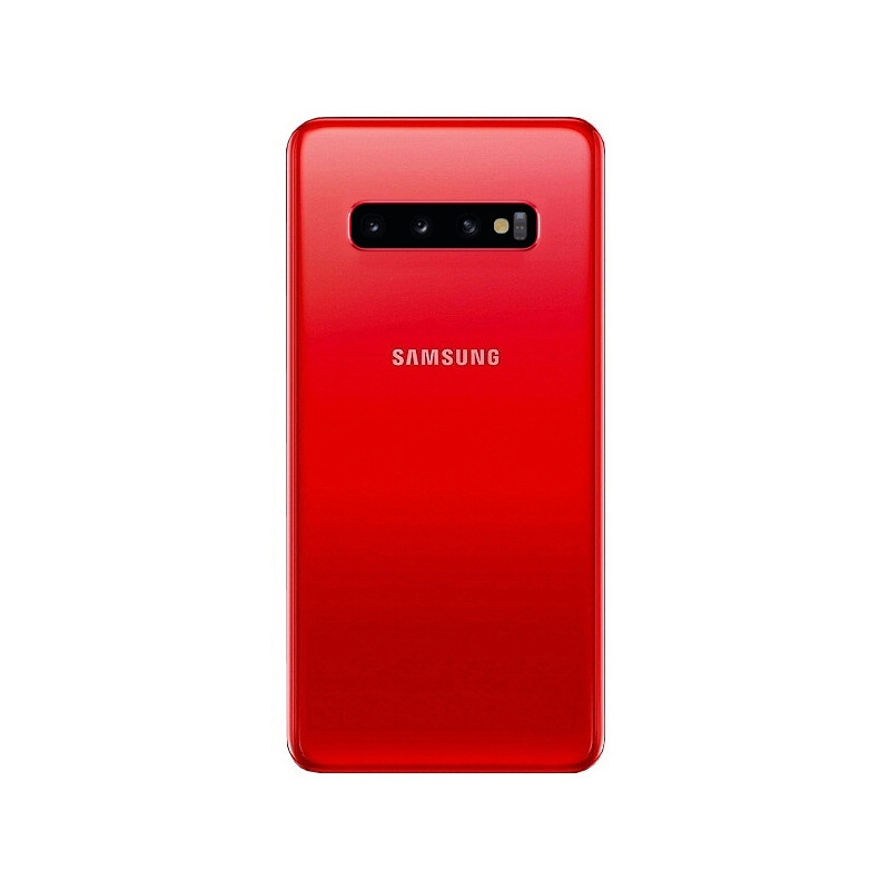 Galaxy S10 (G973) : Vitre arrière Rouge Cardinal. Officiel Samsung