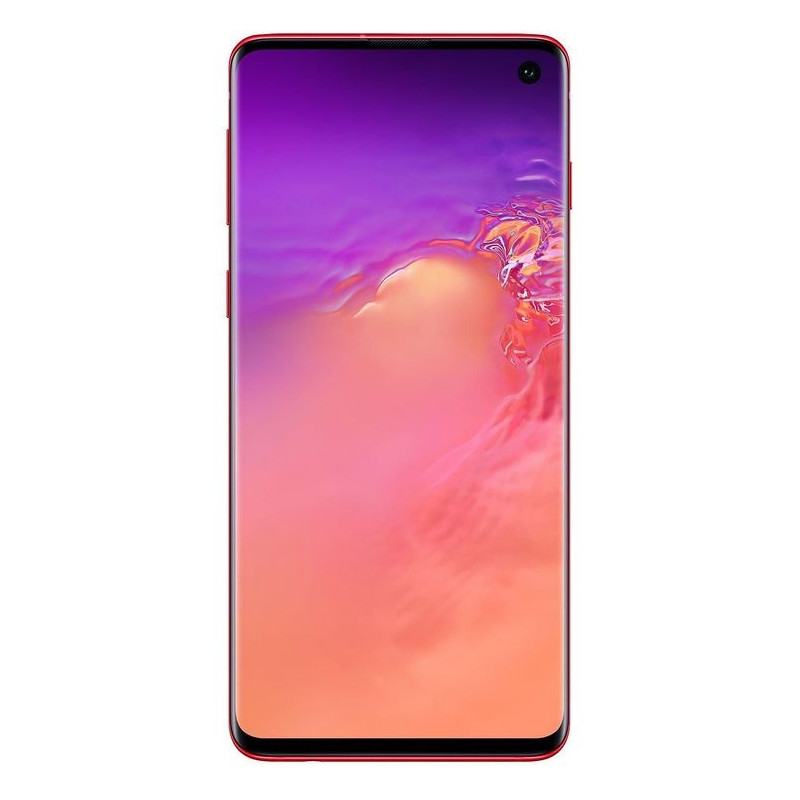 Galaxy S10+ (G975) : Vitre écran Rouge Cardinal. Officiel Samsung