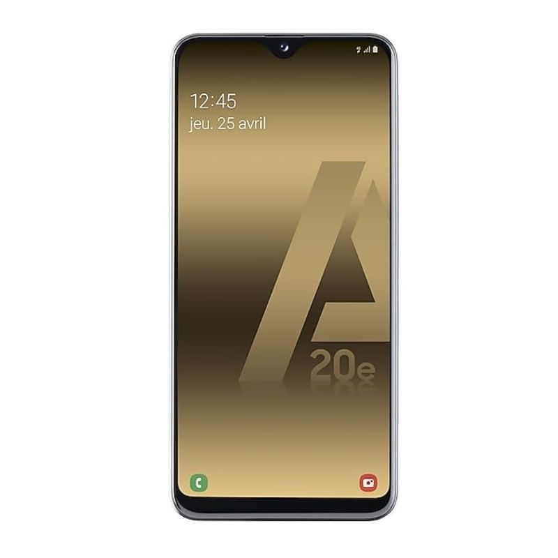 Galaxy A20e (A202) :  Vitre tactile écran LCD + Châssis