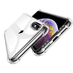 iPhone X, XS : Coque silicone TPU transparente, angles renforcés