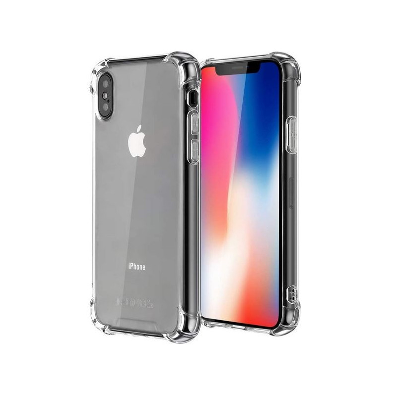 iPhone X, XS : Coque Platinium, silicone TPU transparente, angles renforcés