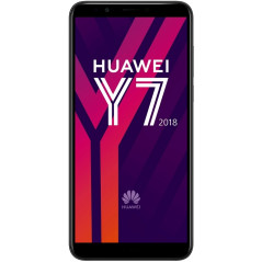 Huawei Y7 (2018) : Vitre tactile écran Noir sur châssis