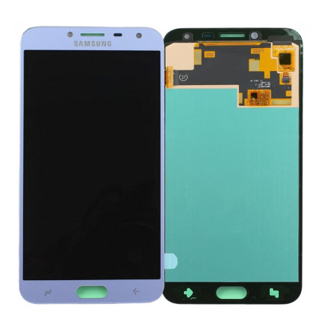 Galaxy J4 2018 (SM-J400F/DS) : Vitre écran bleu Argent. Officiel Samsung