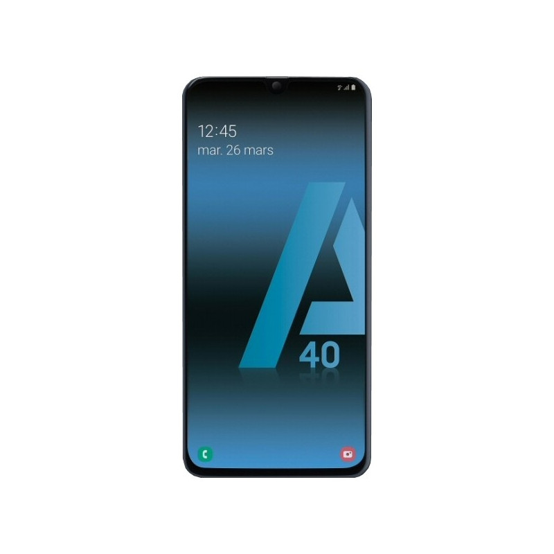 Galaxy A40 (A405) : Vitre tactile écran Super Amoled + Châssis. Officiel Samsung.