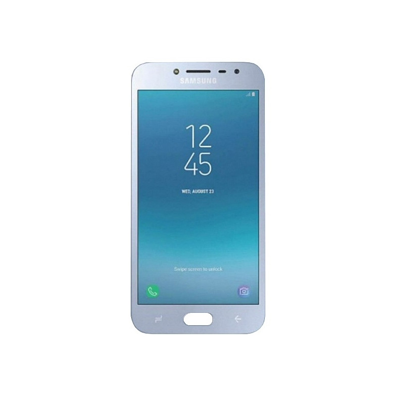 Galaxy J4 2018 (SM-J400F/DS) : Vitre écran bleu Argent. Officiel Samsung