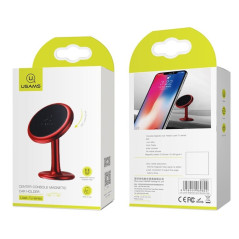 Support aimanté 360° smartphone rouge