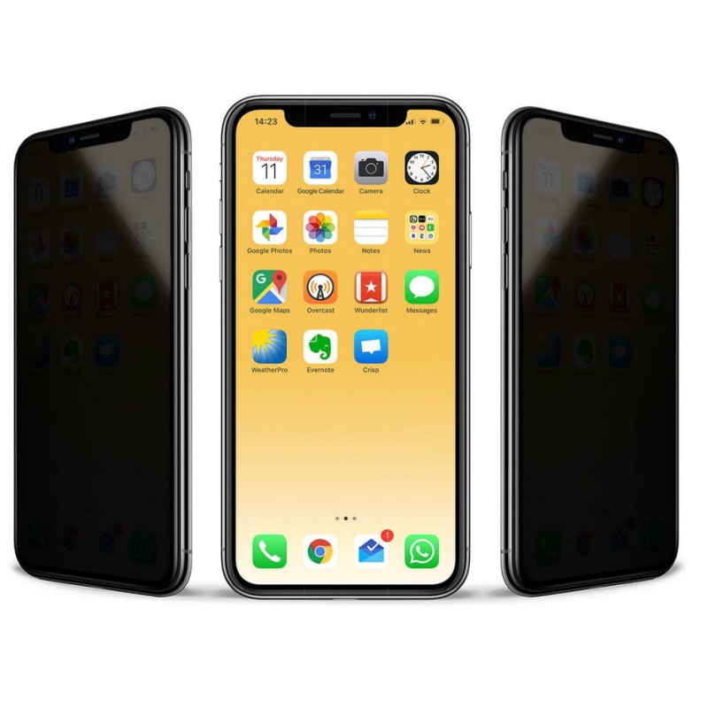 iPhone X / XS / 11 Pro : Verre trempé anti-espion