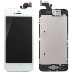 iPhone 5 : Complet Ecran Blanc Vitre + LCD + Caméra + Home assemblé - pièce détachée 