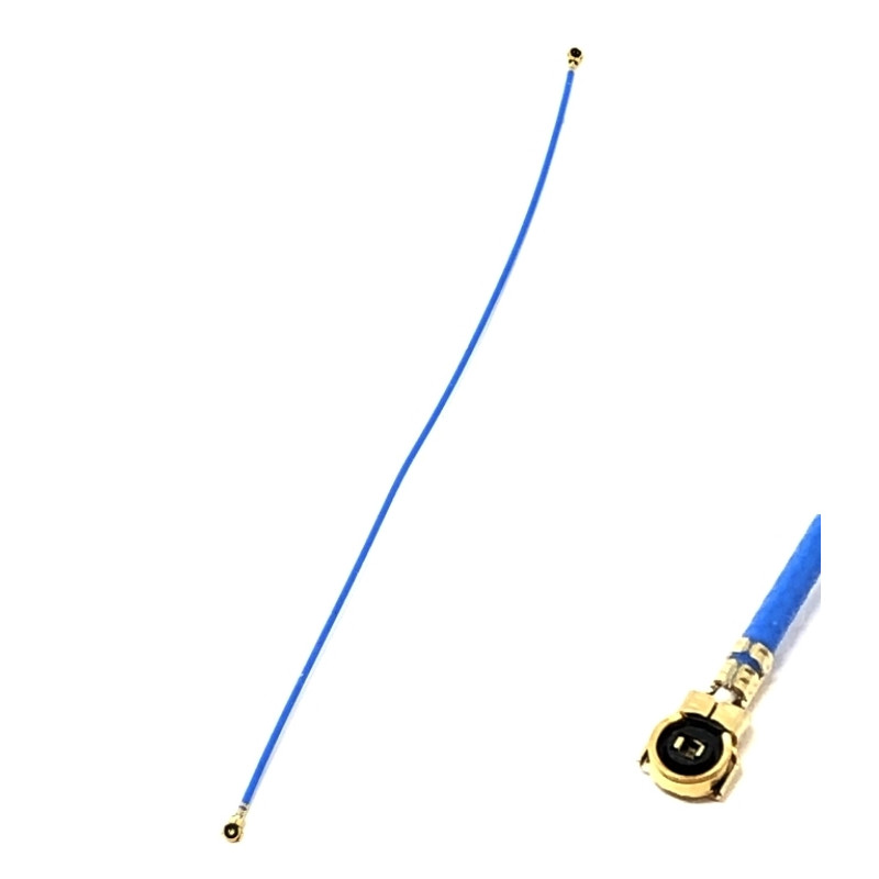 Galaxy A12 (A125), A21s (A217), A31 (A315) : Câble antenne coaxial Bleu (117 mm). Officiel Samsung