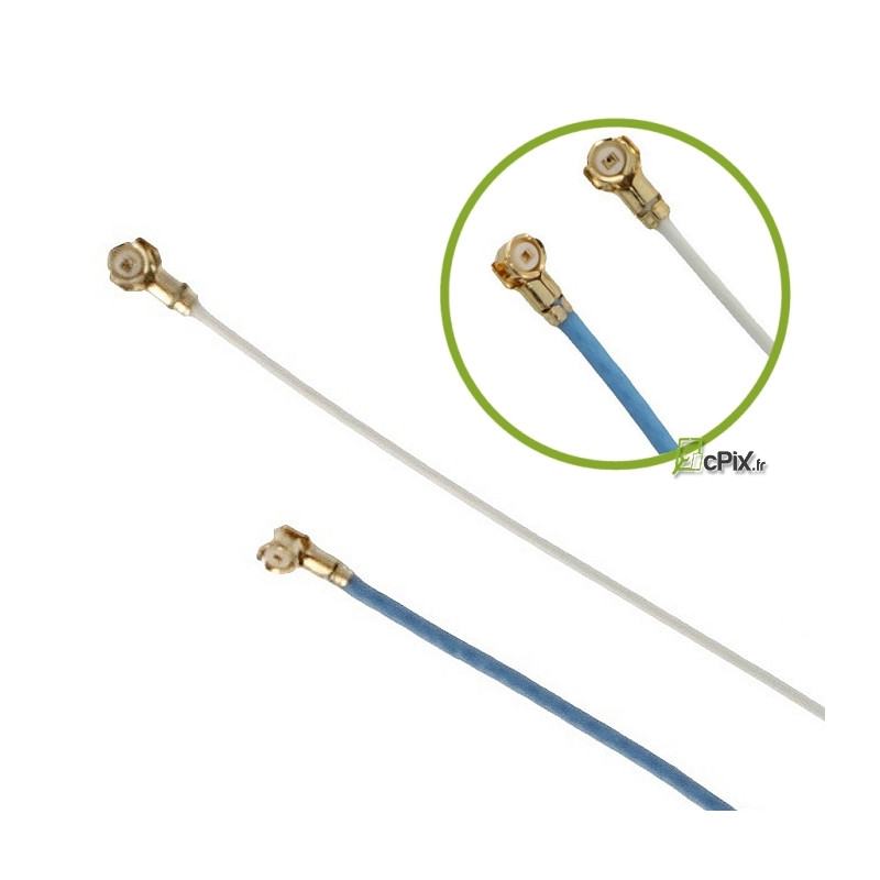 Galaxy A20e (A202) : Câble antenne coaxial (97 mm + 126 mm) Galaxy A20e (A202) : Câble antenne coaxial (97 mm + 126 mm)
