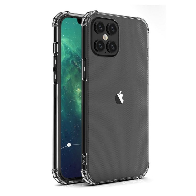 iPhone 13 Pro : Coque silicone TPU transparente, angles renforcés