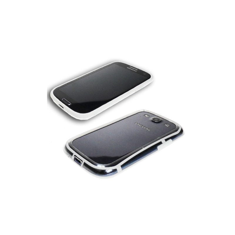 Samsung Galaxy S3 et S3 4G : bumper Blanc transparent - accessoire