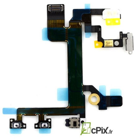 remplacement iPhone 5C : Nappe Power Vibreur Volume - pièce détachée 